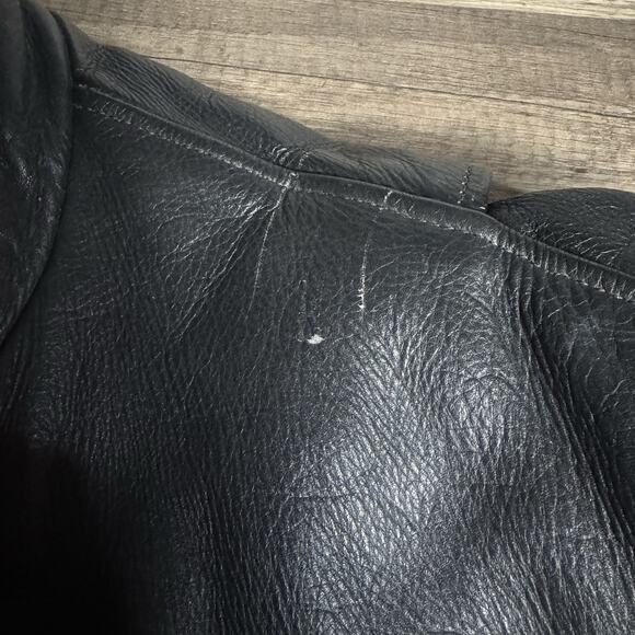 Leather Gallery Padded Black Motorcycle Jacket Thinsulate Zip Out Liner 2X-Large - Picture 2 of 12